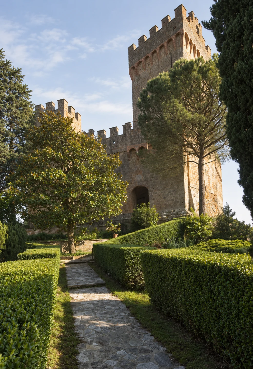 Castello di Proceno tower and gardens