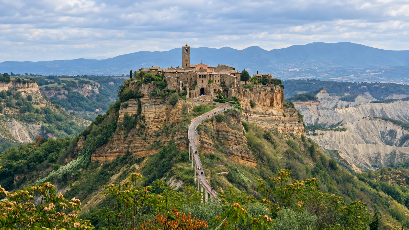 Tuscia landscape with Civita di Bagnoregio